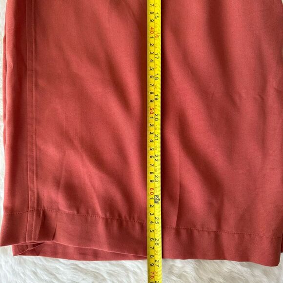 Abercrombie & Fitch Pleated Long Line Shorts - Tomato Red - Picture 9 of 9